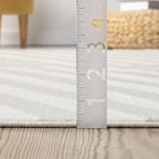 Abani Zen 5' x 8' Cream Rug – Neutral Modern Linear Pattern, Soft Area Rug for Living Room & Bedroom, Durable & Easy to Clean