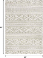 SAFAVIEH Tulum Collection Area Rug - 5'3" x 7'6", Ivory & Sage, Moroccan Boho Tribal Design, Non-Shedding & Easy to Clean, Ideal for Living Room, Bedroom, Dining Space (TUL272H)