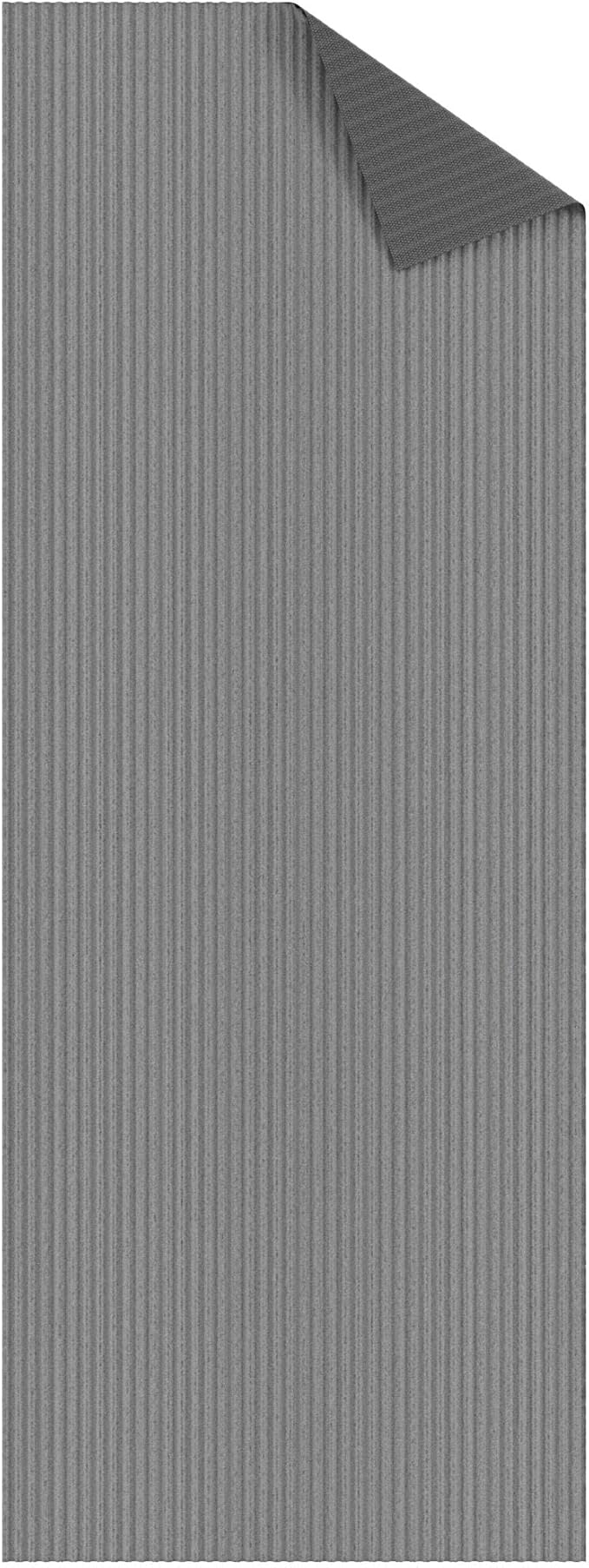 Ottomanson 2' x 43' Hallway Runner with Scraper Pile Extra Durable Non-Slip Rug Mat for Indoor & Outdoor Use - Ideal for Kitchen, Entryway, Patio & Garage - High-Traffic Carpet, Gray