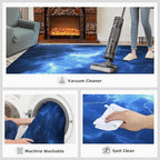 6x8 Dark Clouds Lightning Classroom Rugs - Storm Playroom Rug, Natural Weather Carpet Area Rug for Girls Bedroom Kids Room Basement Office Classroom