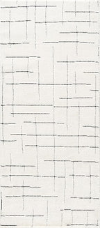 Abani Cream Area Rug – 3' x 5' – Oliver Collection – Striped Pattern – Non-Shedding, Easy to Clean – Durable for Living Room, Bedroom, or Office, Pet & Child Friendly