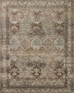 Loloi Amber Lewis Billie Collection, Clay & Sage 6'-0" x 9'-0" Area Rug – Antique & Distressed Accent Rugs for Living Room, Bedroom, Entryway & Hallway, No Shed High Traffic Area Home Decor Rug