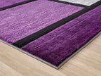 Geometric Area Rug - Decorative Home & Office Rug - Indoor Carpet for Living Room, Bedroom, Family or Dining Room - Non-Fading Polyester Material, Stain-Proof - Made in Turkey - Purple, 8 x 10