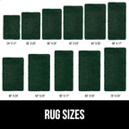 GORILLA GRIP Bath Rug Mat 30x20, Thick Soft Absorbent Chenille, Quick Dry Microfiber Mats, Rubber Backing Washable Shower Floor Rugs, US Designed Bathroom Bathmat Home Decor Accessories, Hunter Green
