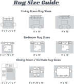 Area Rug 8x10 Washable Rug, Vintage Boho Medallion Rugs Non-Slip Soft Low Pile Large Distressed Rug Indoor Retro Carpet for Living Room Bedroom Dining Room Home Office (Vintage Black, 8'x10')