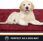 PURRUGS Dirt Trapping Door Mat 24" x 35.5", Non-Slip Machine Washable Entry Rug, Shoe Scraper, Dog Doormat, Super Absorbent Welcome Mat for Front & Back Door, Muddy Shoes & Paws, Burgundy Red