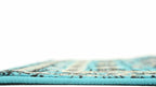 Unique Loom Taftan Collection Border Geometric Tribal Inspired Design Area Rug (2' 2 x 8' 2 Runner, Turquoise/ Gray)