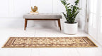 Unique Loom Voyage Collection Traditional Oriental Classic Intricate Design Area Rug (2' 2 x 6' 0 Runner, Ivory/Gold)
