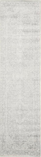 Nourison Home Astra Machine Washable Grey 2' x 6' Area Rug - Easy Clean, Non Shedding, Bed Room, Living Room, Dining Room, Kitchen (6' Runner)