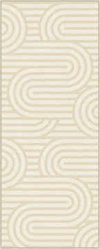 Bavni Washable Runner Rug, Soft Modern Printed Rug Runner, Abstract 2x5 Runners for Hallways, Kitchen, Laundry, Abstract Brown Beige
