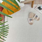 Alfa Rich 4x6 White Washable Area Rugs for Living Room Bedroom Kitchen Cotton Decor Rug