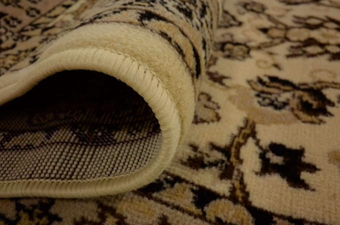 Unique Loom Sialk Hill Collection Area Rug - Washington (2' 11" x 16' 5" Runner Ivory/Black)
