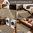 COSY HOMEER-Door-Mat Dirt Trapper Entryway Rugs 20"x32" Non Slip Washable Entrance Mats Absorbent Welcome Mat Low Profile Dog Door Mats for Front Back Doomats and Wet Shoes,Taupe