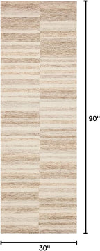 Loloi Chris Loves Julia Chris Collection CHR-03 Ivory/Clay 2'-6'' x 7'-6'', .50" Pile Height, Runner Rug