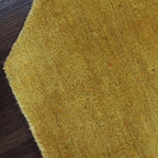 Hand Knotted Loom Wool ECO-Friendly Area Rugs - 6'x6', Octagon, Orange Color, Solid Plain Design, High Pile Thick Handmade Anti Skid Area Rugs for Living Room, Bed Room (L00111)