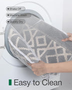 LUMI Entryway Floor Mat 24x36, Deep Mud Removal and Water Absorption, Dustproof and Wear-Resistant, Easy to Clean, Suitable for Home/Office, Dark Grey