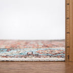 Bloom Rugs Washable Non-Slip 10x14 Rug - Orange/Blue Traditional Oriental Area Rug for Living Room, Bedroom, Dining Room, and Kitchen - Exact Size: 10' x 14'