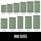 GORILLA GRIP Bath Rug Mat 48x24, Soft Absorbent Chenille, Quick Dry Microfiber Mats, Rubber Backing Washable Shower Floor Rugs, Bathmat Runner, US Designed Bathroom Home Decor Accessories Sage Green