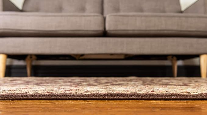 Unique Loom Voyage Collection Traditional Oriental Classic Intricate Design Area Rug (8' 0 x 11' 4 Rectangular, Brown/Ivory)