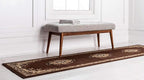 Unique Loom Reza Collection Traditional Persian Style Area Rug, 2 ft 2 in x 8 ft 2 in, Brown/Ivory