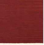 Rugsotic Carpets Hand Woven Flat Weave Kilim Wool ECO-Friendly Area Rugs - 2'6"x8', Runner Shape, Burgundy Color, Solid Plain Design, Low Pile Handmade Rugs for Living Room, Bed Room (D00111)