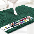 Muddy Mat® | Super Absorbent Door Mat Indoor, Microfiber Quick Dry Chenille Entryway Rug, Non-Slip Front Door Mat, Indoor Mats for Entryway, Machine Washable Pet Rug, Dark Green Large 35"X24"