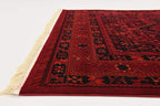 Unique Loom Tekke Collection Area Rug - Sheibani (6' 1" x 9' Rectangle, Red/ Black)