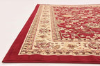 Unique Loom Sialk Hill Collection Area Rug - Washington (7' 10" Square Burgundy/Cream)