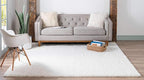 Unique Loom Solid Shag Collection Area Rug (8' Square, Snow White)