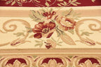 Unique Loom Versailles Collection Traditional Classic Floral Motif Area Rug (10' 0 x 13' 0 Rectangular, Burgundy/ Ivory)