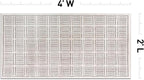 Rugshop Bohemian Stripe Lines Washable Non Slip Area Rug 2' x 4' Ivory