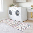 KUTA 2x6 Non-Slip Washable Runners for Hallways, Multi-Color Moroccan Boho Distressed Geometric Vintage Kitchen Runner, Ultra Soft Floor Mat for Entryway, Bathroom, Laundry, Living Room, Bedroom