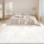 Area Rugs 6x9 Living Room: Washable Rug Modern Abstract Large Rug Soft Non Slip Neutral Rugs Stain Resistant Indoor Carpet for Bedroom Kitchen Dining Room Table Nursery Home Office Rugs(Beige,6'x9')