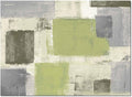 Sage Green Rectangular Area Rugs for Living Room Bedroom 3 x 5 ft Abstract Paint Texture Modern Art Non-Shedding Soft Low Pile Rug Non Slip Washable Rug for Nursery Entryway Playroom