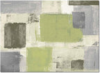 Sage Green Rectangular Area Rugs for Living Room Bedroom 5 x 8 ft Abstract Paint Texture Modern Art Non-Shedding Soft Low Pile Rug Non Slip Washable Rug for Nursery Entryway Playroom