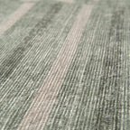 Revival Rugs Flam 5'x8' Zero-Shedding Area Rug for Living Room Bedroom - Oeko-TEX Certified, Low Pile, Spot Clean, Green