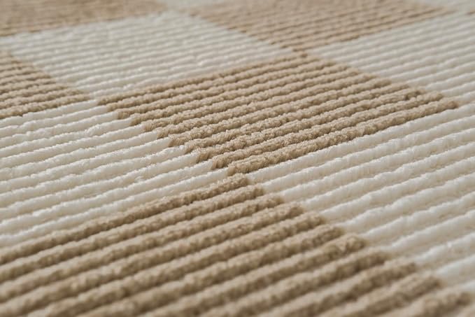Revival Rugs Gambit 9'2"x12'2" Washable Area Rug for Living Room Bedroom - 100% Recycled Oeko-TEX Certified, Medium Pile, Camel, Beige