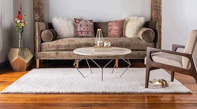 Unique Loom Solo Collection Area Rug - Calabasas (2' 2" x 3' 1" Rectangle, Ivory)