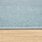 Paco Home Solid Area Rug in Light Blue Modern Plain Design, Size: 4'7" x 6'7"