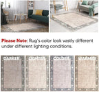 Keen Home Design 2x3 Rug - Machine Washable Entry Rug with Non-Slip Backing, Ideal for Enteryway, Kitchen, Bathroom, Laundry Room - Vintage, Easy Clean, Durable, Low Pile - (2' x 3')