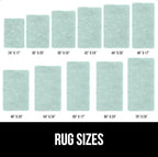 GORILLA GRIP Bath Rug Mat 48x24, Soft Absorbent Chenille, Quick Dry Microfiber Mats, Rubber Backing Washable Shower Floor Rugs, Bathmat Runner, US Designed Bathroom Home Decor Accessories Seablue