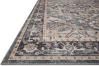 Loloi Hathaway Collection HTH-01 Navy/Multi 3'-6" x 5'-6", .25" Thick Accent Rug, Soft, Durable, Printed, Modern, Low Pile, Non-Shedding, Easy Clean, Living Room Rug