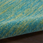 Nourison Home Essentials Blue Green 2'2" x 16' Area Rug Easy Clean, Non Shedding, Bed Room, Living Room, Dining Room, Kitchen (16' Runner)