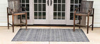 Unique Loom Outdoor Trellis Collection Area Rug - Tribal Trellis (8' x 11' 4" Rectangle, Charcoal Gray/ Natural)