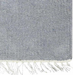 Rugsotic Carpets Hand Woven Flat Weave Kilim Wool ECO-Friendly Area Rugs - 4'x6', Rectangle Shape, Light Silver Color, Solid Plain Design, Low Pile Handmade Rugs for Living Room (D00111)