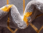 Unique Loom Marilyn Monroe Glam Collection Area Rug - Trellis (9'x 12' Rectangle, Gray Gold/ Gold)