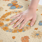 Erosebridal Groovy Party Decorations Bathroom Mat for Girls Women Peace Sign Decor Microfiber Bath Rug Hippie Butterfly 3D Entryway Door Mat 16x24 Cute Kawaii Florals Bath Mat Honey Bee Gifts for Kids