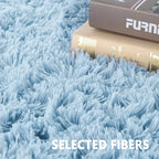 Beglad Fluffy Area Rugs 4x6 Feet, Modern Minimalist Style Shag Rugs, Non-Slip Indoor Carpet Soft Rugs for Bedroom, Living Room & Kids Room, Cobalt Blue