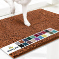 Muddy Mat® | Super Absorbent Door Mat Indoor, Microfiber Quick Dry Chenille Entryway Rug, Non-Slip Front Door Mat, Indoor Mats for Entryway, Machine Washable Pet Rug, Orange 36" x 120"