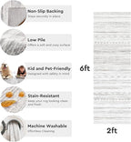 2x10 Runner Rug Machine Washable Non Slip Area Rug Distressed Neutral Moroccan Boho Rug Ultra Soft Floor Runners for Hallways for Entryway Laundry Room Kitchen, Grey